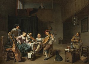 Hendrick Martenszoon Sorgh, Musical Company, Painting on canvas