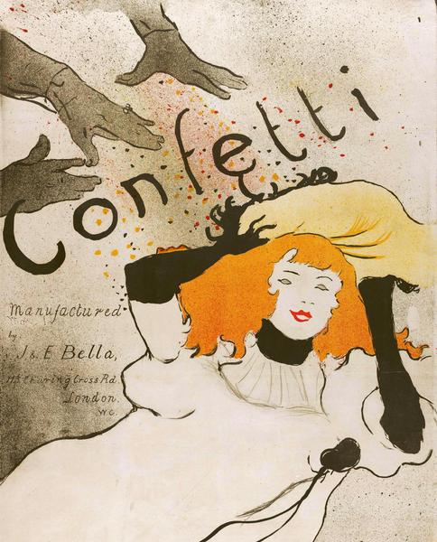 Confetti. The painting by Henri De Toulouse-Lautrec
