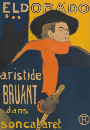 Henri De Toulouse-Lautrec, The Eldorado, Aristide Bruant, Painting on canvas