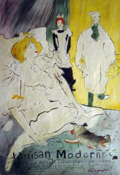L'Artisan Moderne. The painting by Henri De Toulouse-Lautrec