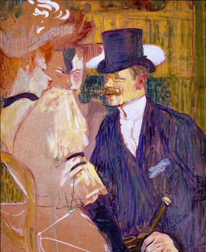 Reproduction oil paintings - Henri De Toulouse-Lautrec - The Englishman at the Moulin Rouge