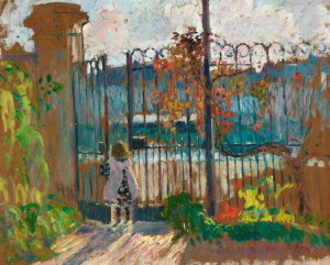 Henri Lebasque, Lagny, Nono to the Garden Gate, 1905, Painting on canvas