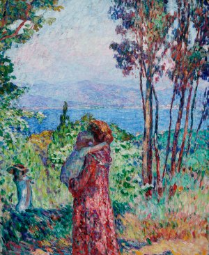 Henri Lebasque, The Promenade at St. Tropez, 1906, Painting on canvas