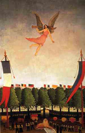 Reproduction oil paintings - Henri Rousseau - Liberty Inviting Artists to Take Part in the 22nd Exhibition of the Society of Independent Artists