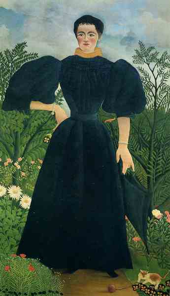 Portrait of a Woman. The painting by Henri Rousseau