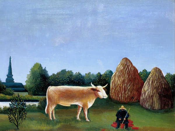 Scene in Bagneux on the Outskirts of Paris. The painting by Henri Rousseau
