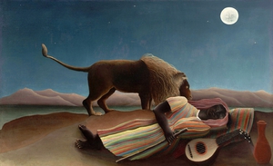 Reproduction oil paintings - Henri Rousseau - Sleeping Gypsy