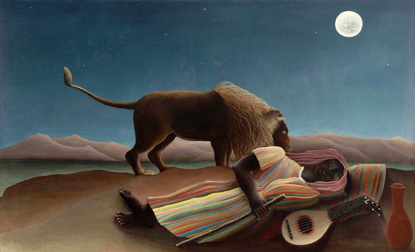 Sleeping Gypsy. The painting by Henri Rousseau