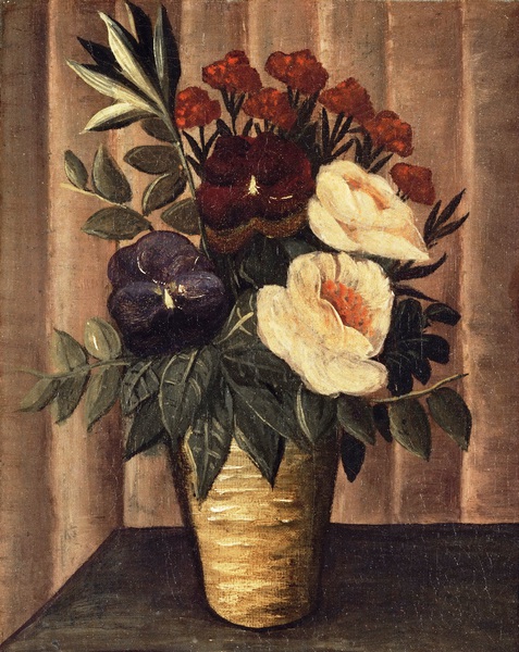 Still Life with Bouquet of Flowers. The painting by Henri Rousseau