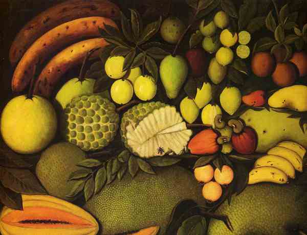 Still Life with Tropical Fruits. The painting by Henri Rousseau