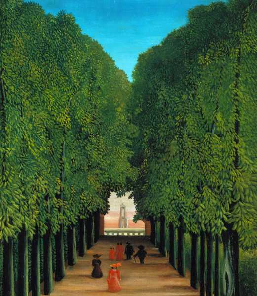 The Avenue in the Park at St. Cloud. The painting by Henri Rousseau