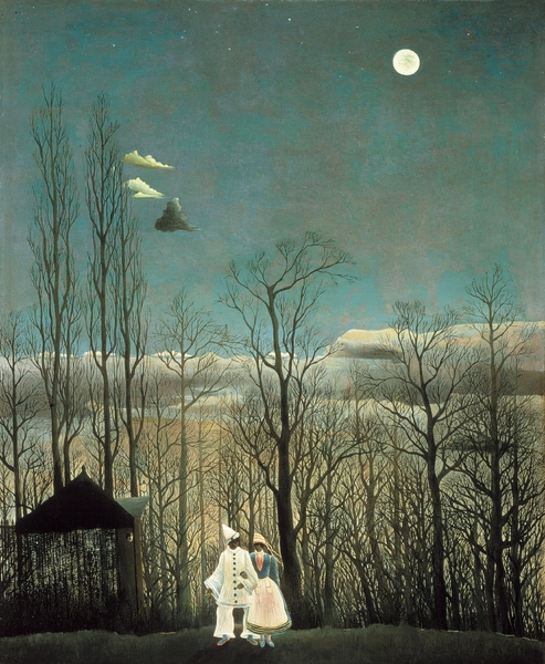 The Carnival Evening. The painting by Henri Rousseau