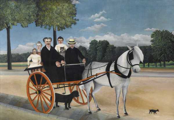 The Cart of Father Junier. The painting by Henri Rousseau