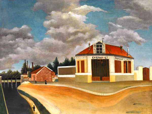 The Chairs Factory at Alfortville. The painting by Henri Rousseau