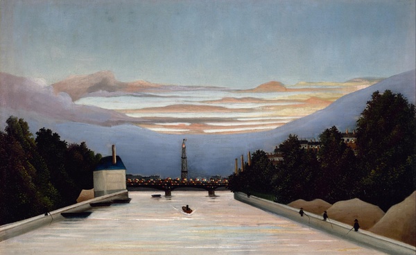 The Eiffel Tower. The painting by Henri Rousseau