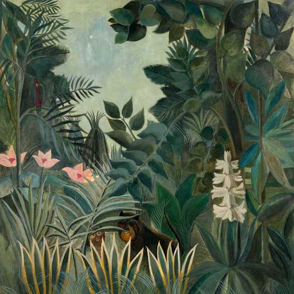 The Equatorial Jungle. The painting by Henri Rousseau