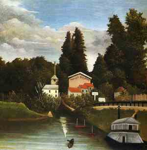 Henri Rousseau, The Mill at Alfor, Painting on canvas