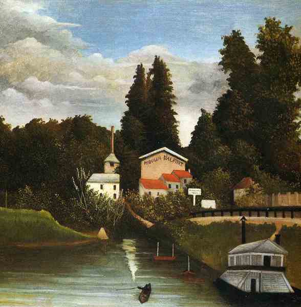 The Mill at Alfor. The painting by Henri Rousseau
