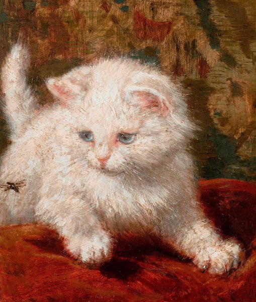 Curiosity. The painting by Henriette Ronner-Knip