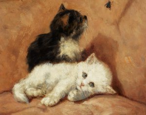Henriette Ronner-Knip, Two Kittens, Art Reproduction