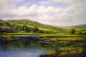Reproduction oil paintings - Henry H. Parker - The River Mole, Dorking Surrey