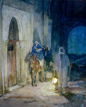 Henry Ossawa Tanner, Flight into Egypt, Painting on canvas
