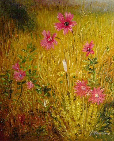 Wildflowers. The painting by Henry Roderick Newman
