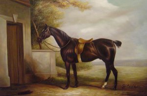 Henry Thomas Alken, Portrait Of Buckle, First Lord Chesham's Hunt, Painting on canvas