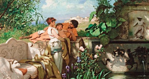 Henryk Siemiradzki, By the Fountain, Painting on canvas