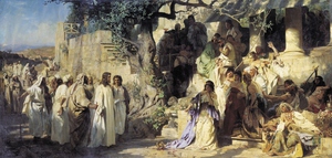 Henryk Siemiradzki, Christ and Sinner, Painting on canvas