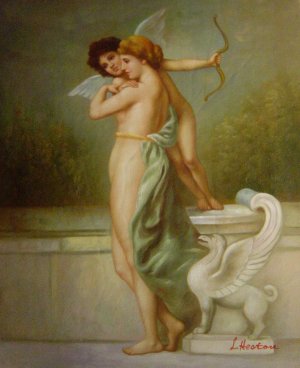 Henryk Siemiradzki, Eros And Psyche, Painting on canvas