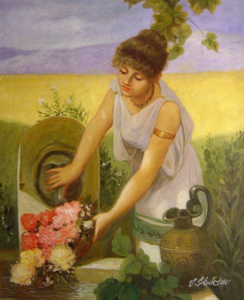 Girl At The Spring. The painting by Henryk Siemiradzki