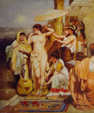 Henryk Siemiradzki, Phryne On The Poseidon's Celebration In Eleusis, Painting on canvas