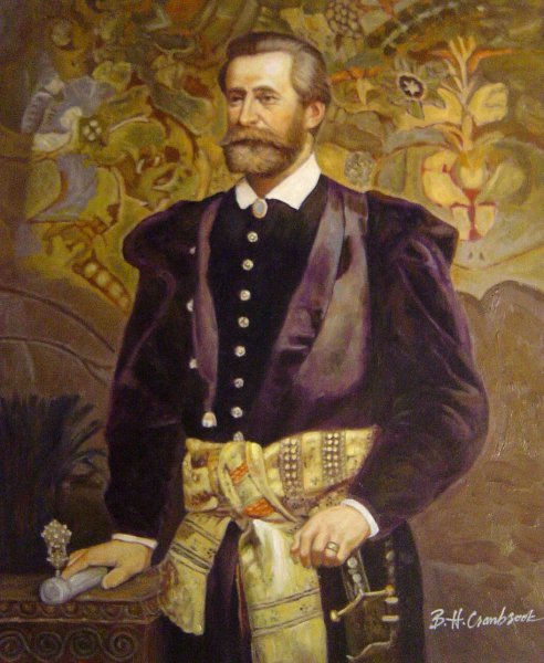 Portrait Of Ludwik Wodzicki. The painting by Henryk Siemiradzki