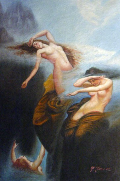 Clyties Of The Mist. The painting by Herbert Draper