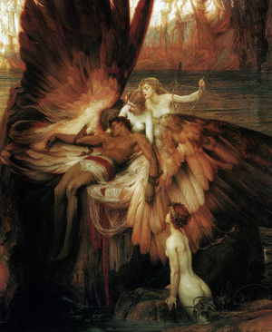 Herbert Draper, The Mourning for Icarus, Painting on canvas