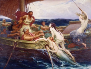 Herbert Draper, Ulysses and the Sirens, Painting on canvas