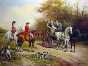 Reproduction oil paintings - Heywood Hardy - A Chat With His Lordship