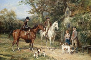 Famous paintings of Horses-Equestrian: A Convivial Greeting