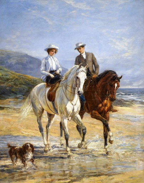A Pleasant Company. The painting by Heywood Hardy