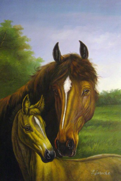 A Thoroughbred. The painting by Heywood Hardy