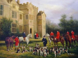 Reproduction oil paintings - Heywood Hardy - The Meet-Fox Hunting