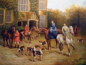 Reproduction oil paintings - Heywood Hardy - The Meet