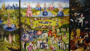Hieronymus Bosch, Garden Of Earthly Delights, Painting on canvas