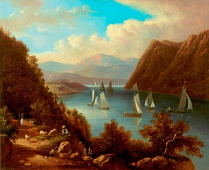 Reproduction oil paintings - Hippolyte-Louis Garnier - Entrance to the Highlands of the Hudson