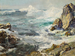 Howard Russell Butler, Along the Restless Pacific, Painting on canvas