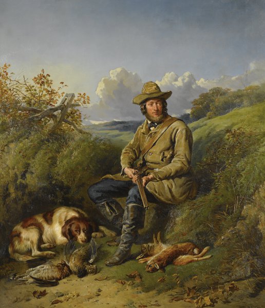 An American Sportsman. The painting by Hugh Newell