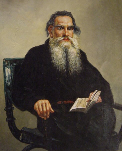 Portrait Of Leo Tolstoy. The painting by Ilya Repin
