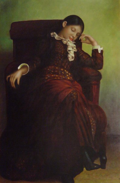 Resting Portrait Of Vera Repina, Artist's Wife. The painting by Ilya Repin