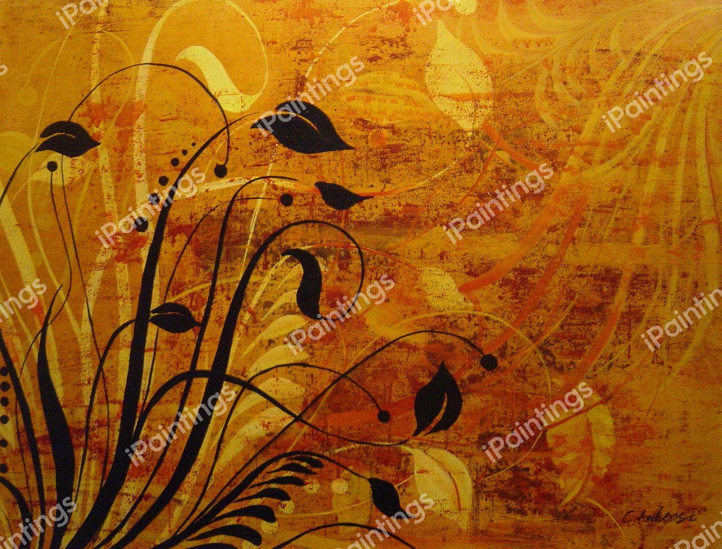 A Beautiful Floral Abstract. The painting by Our Originals